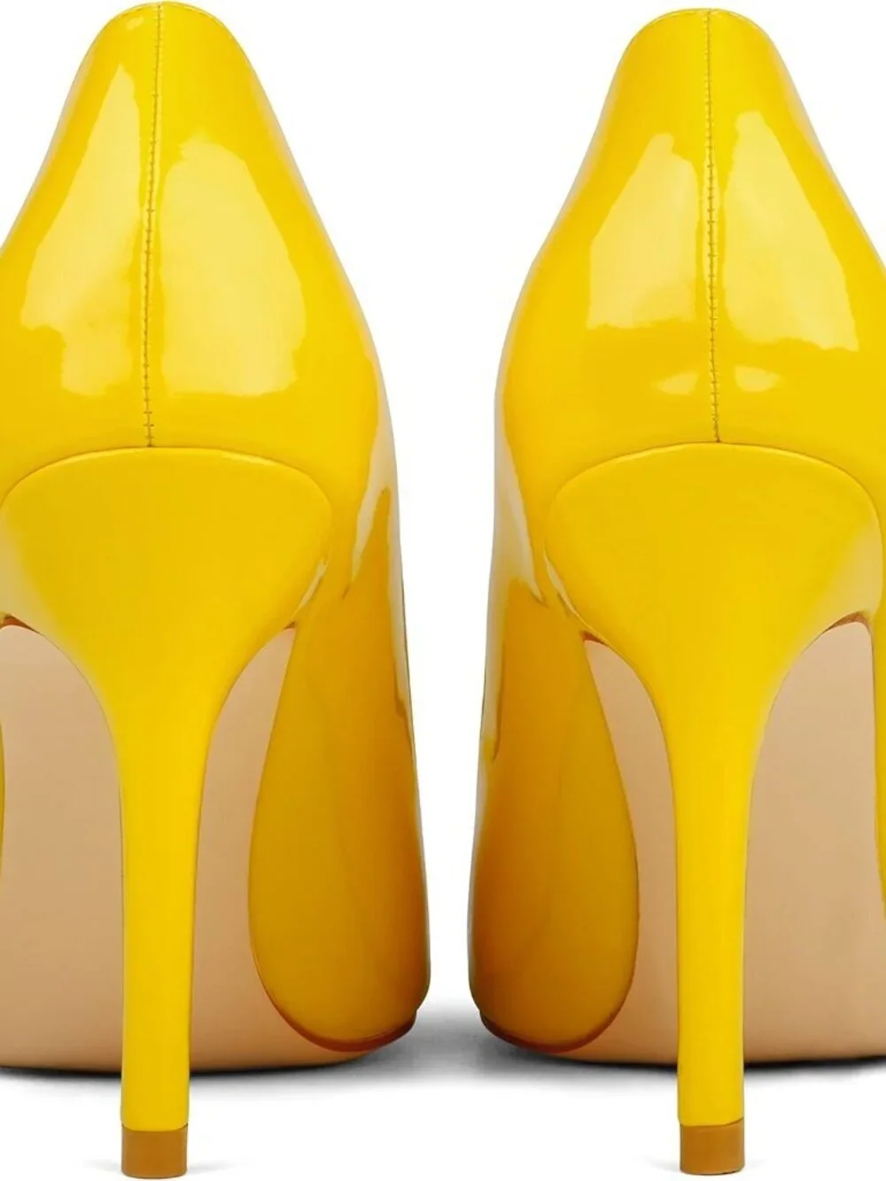 Women's Yellow Patent Pump Shoes 3.5